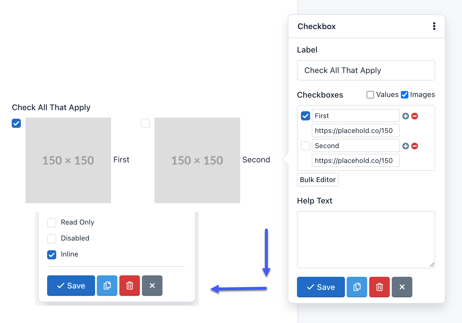 Hoofpick Biz - Form Builder - Checkbox Component