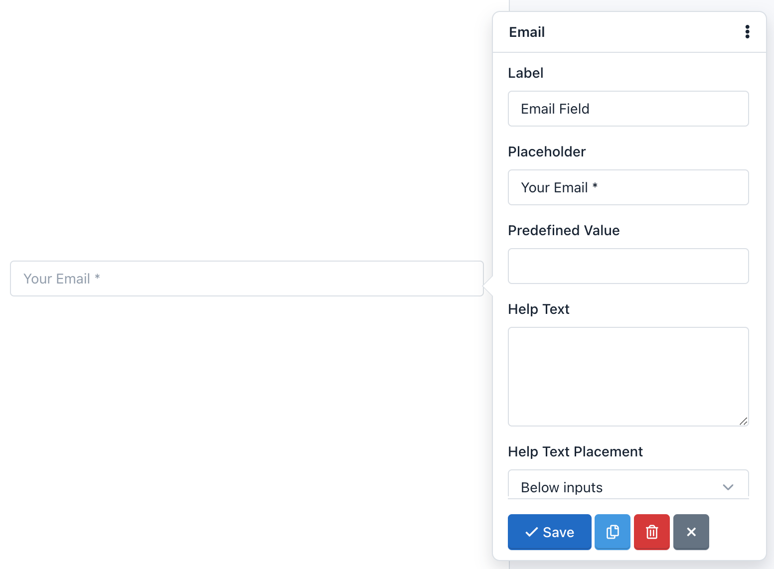 Hoofpick Biz - Form Builder - Placeholder