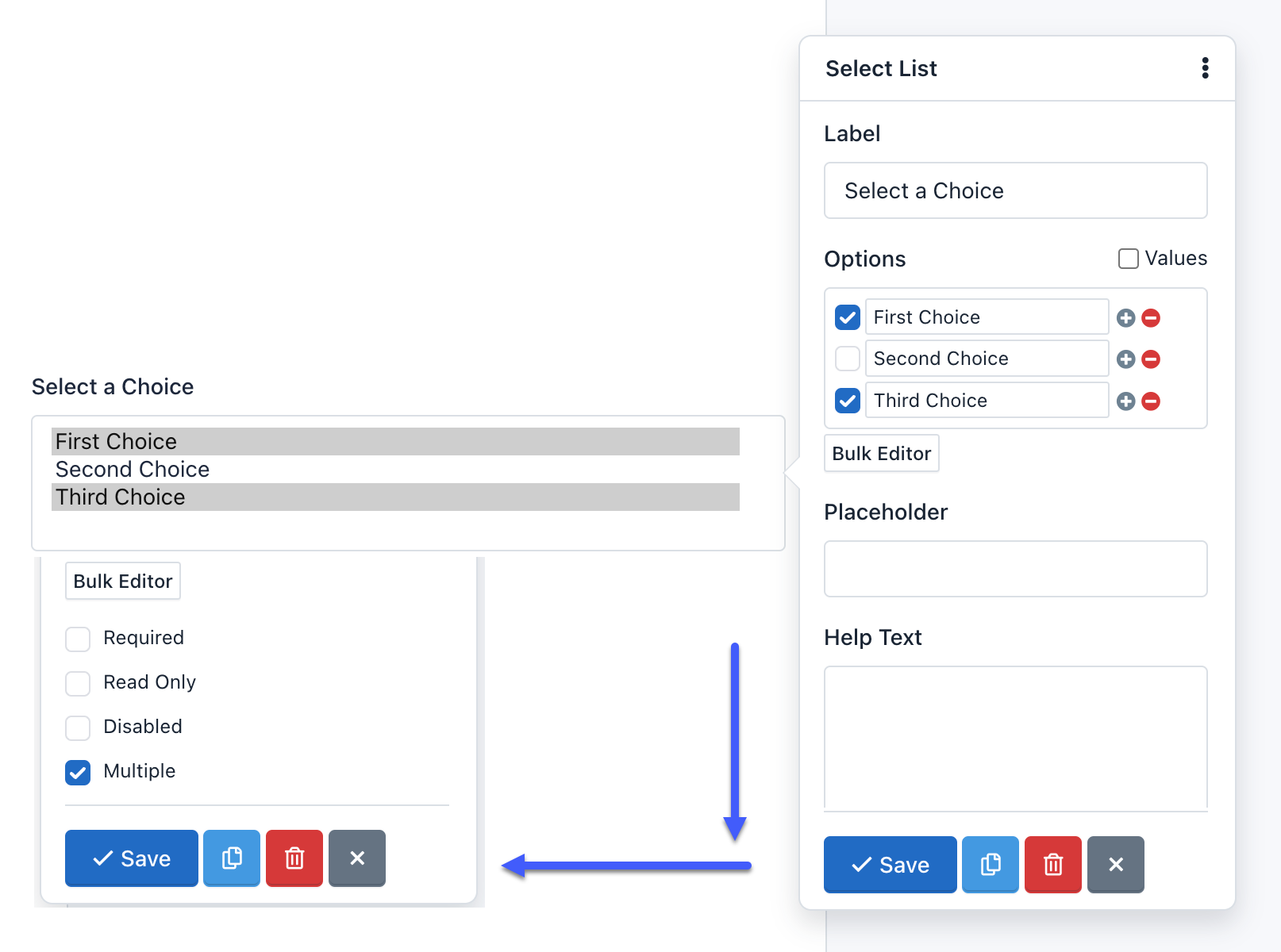Hoofpick Biz - Form Builder - Select List Multiple