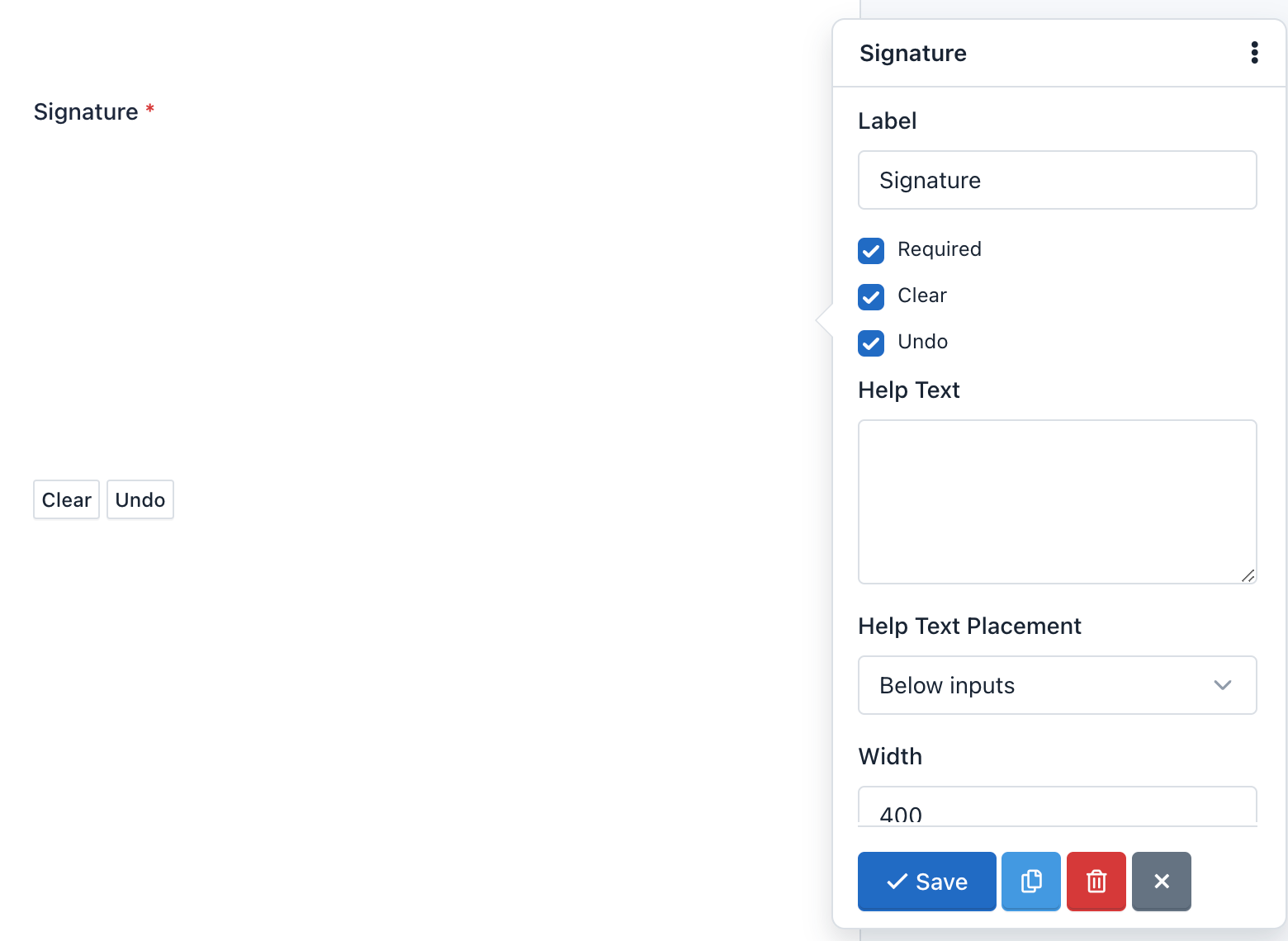 Hoofpick Biz - Form Builder - Signature