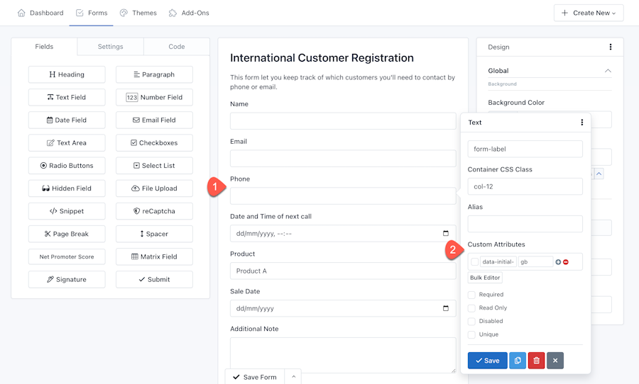 Hoofpick Biz - UI Widgets - How to configure a UI Widget