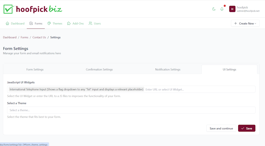Hoofpick Biz - UI Widgets - How to use a UI Widget