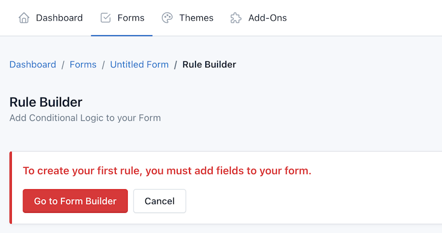 Rule Builder - Requirements