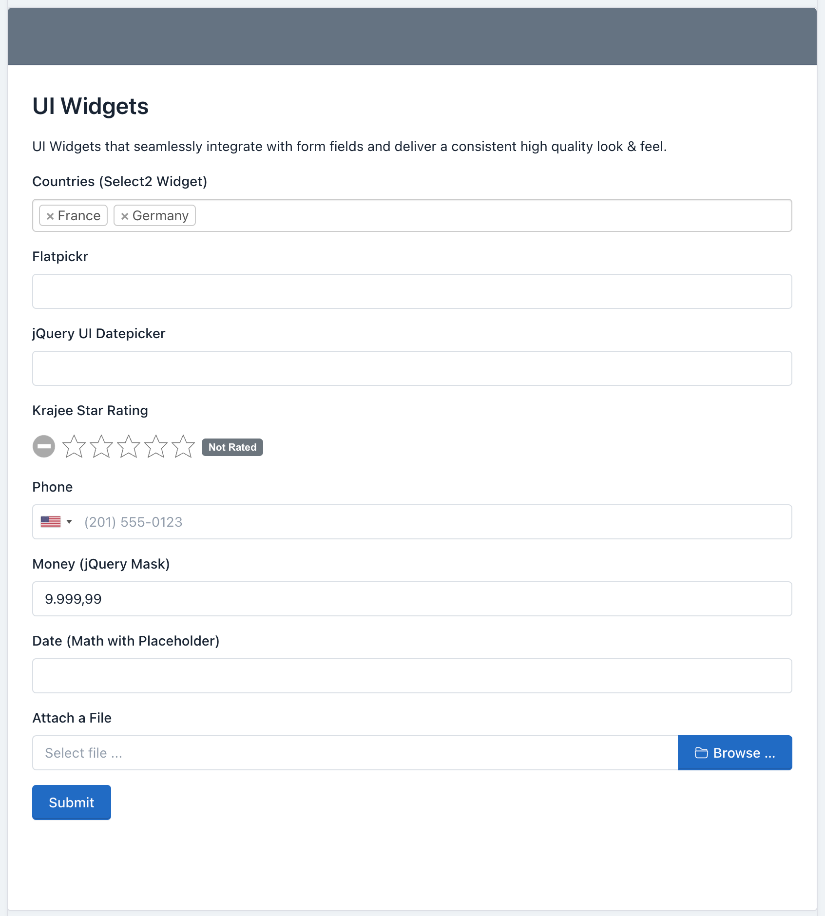 Hoofpick Biz - UI Widgets