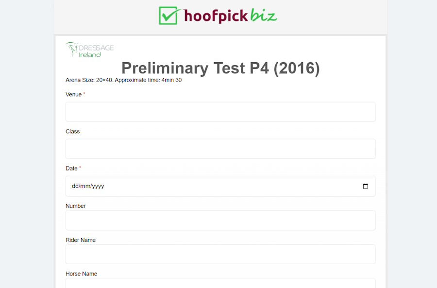 Dressage Test
